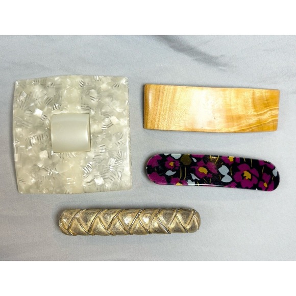 Vintage Made In France Hair‎ Barrette Clip Lot Of 4 main image 7